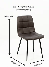 Lucas Dining Chair - Brown