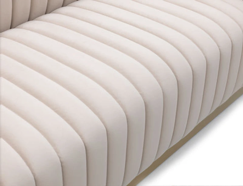 Elba Mid Century Loveseat - Velvet Buff Beige