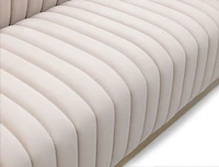 Elba Mid Century Loveseat - Velvet Buff Beige