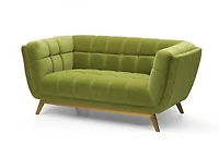 Yaletown Mid Century Loveseat - Velvet Green - Greater Vancouver Furniture