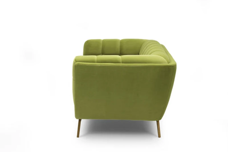 Yaletown Mid Century Loveseat - Velvet Green - Greater Vancouver Furniture
