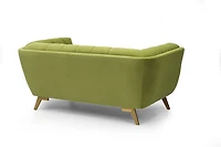 Yaletown Mid Century Loveseat - Velvet Green - Greater Vancouver Furniture