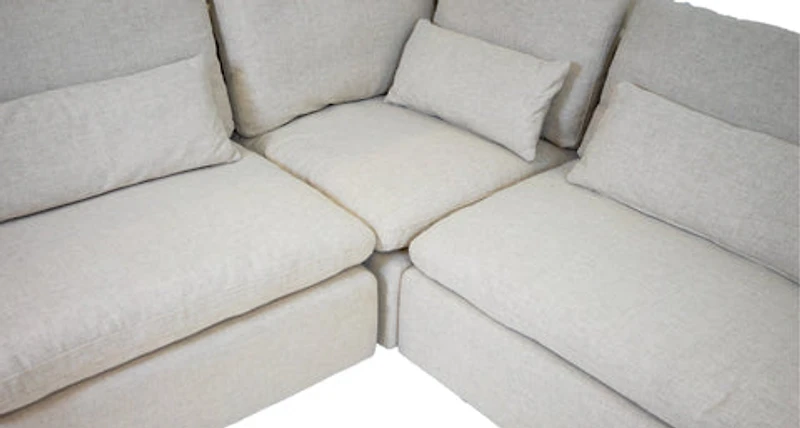 Morgan 5 pcs Sectional Modular (Large) - Cream
