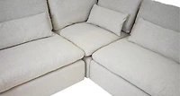 Morgan 5 pcs Sectional Modular (Large) - Cream