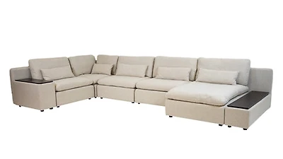 Morgan 5 pcs Sectional Modular (Large) - Cream
