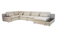 Morgan 5 pcs Sectional Modular (Large) - Cream