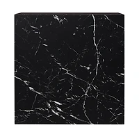 ROMAN FAUX MARBLE END TABLE - BLACK
