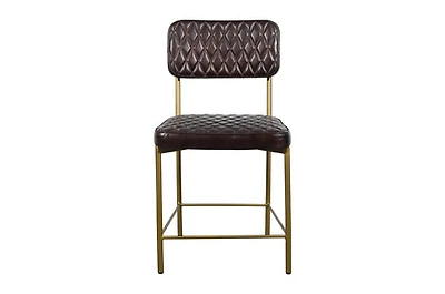 Vega Dining Chair Genuine Leather Seating - Tan