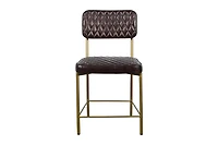 Vega Dining Chair Genuine Leather Seating - Tan