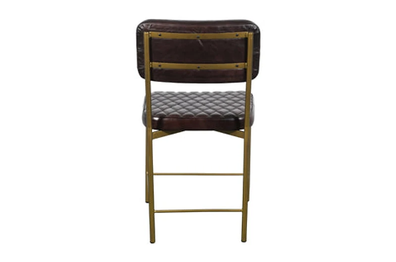 Vega Dining Chair Genuine Leather Seating - Tan