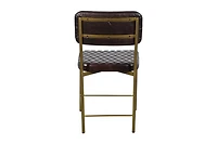 Vega Dining Chair Genuine Leather Seating - Tan