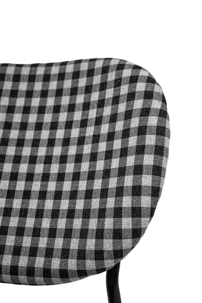 Vashi Dining Chair - Black 'n White Plaid