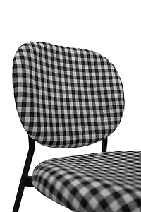 Vashi Dining Chair - Black 'n White Plaid
