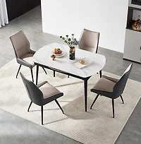 Jess 2.0 Round Extendable Dining Table - White