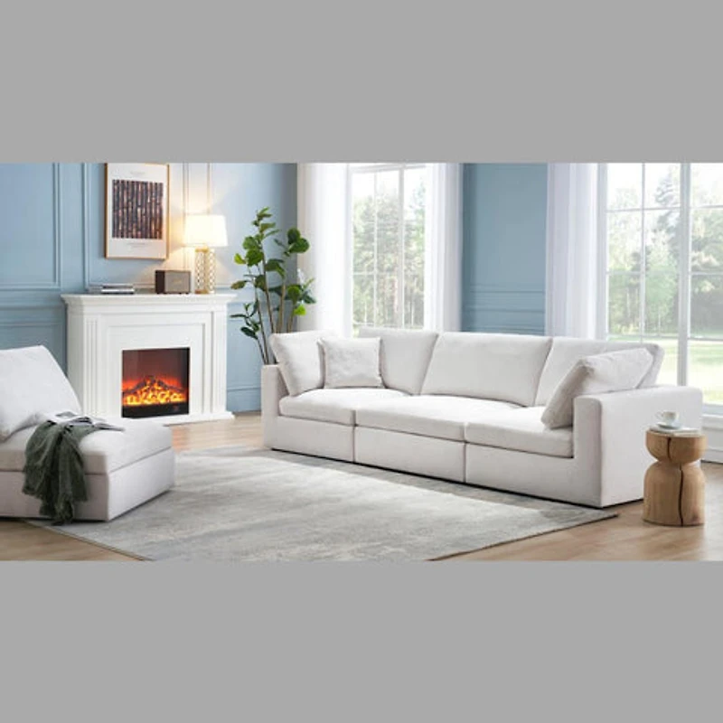 Blanca Modular Fabric Armless Chair