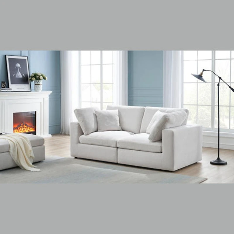 Blanca Modular Fabric Armless Chair