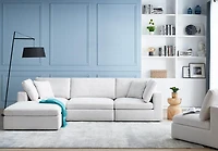 Blanca Modular Fabric Armless Chair