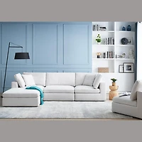 Blanca Modular Fabric Armless Chair