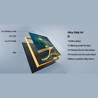 Forest Finds Set of 5 Alloy Matt - Golden Frame Wall Art