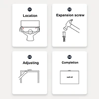 Holiday Set of 5 Alloy Matt - Black Frame Wall Art