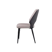 Minas Faux Leather Two-Tone Dining Chair