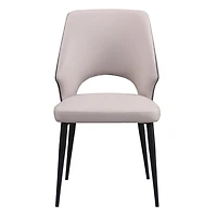 Minas Faux Leather Two-Tone Dining Chair
