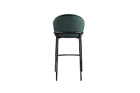 Puno Barstool - Black Metal Legs & Green Velvet Cushion