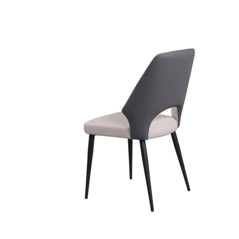 Minas Faux Leather Two-Tone Dining Chair
