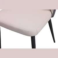 Minas Faux Leather Two-Tone Dining Chair
