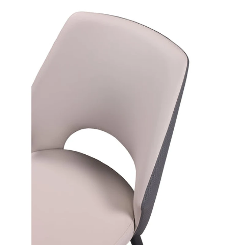 Minas Faux Leather Two-Tone Dining Chair