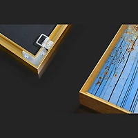 Palma Set of 3 Alloy Matt - Golden Frame Wall Art