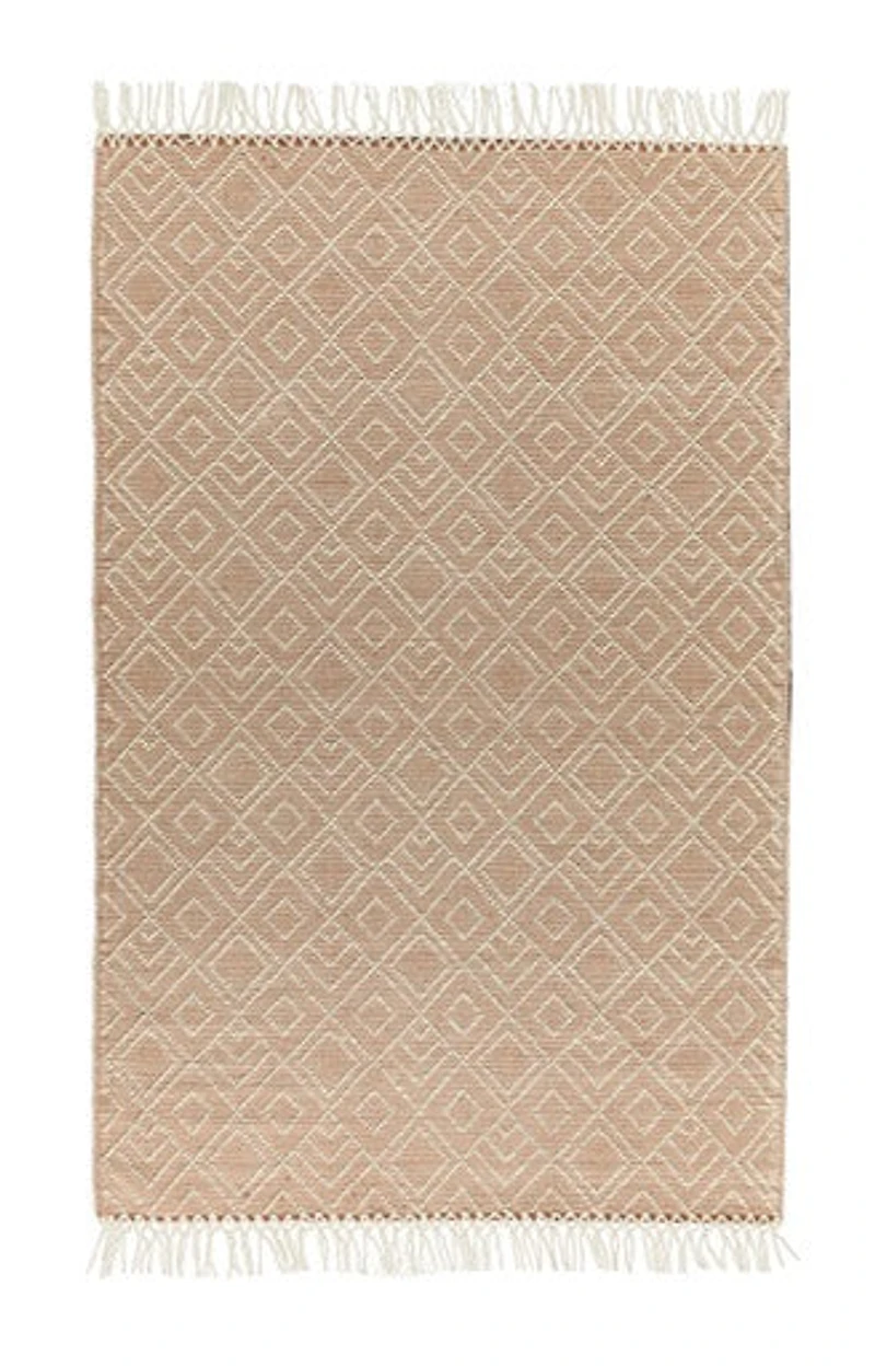CIMO HAND WOVEN RUG IVORY/RUST