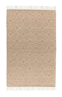 CIMO HAND WOVEN RUG IVORY/RUST