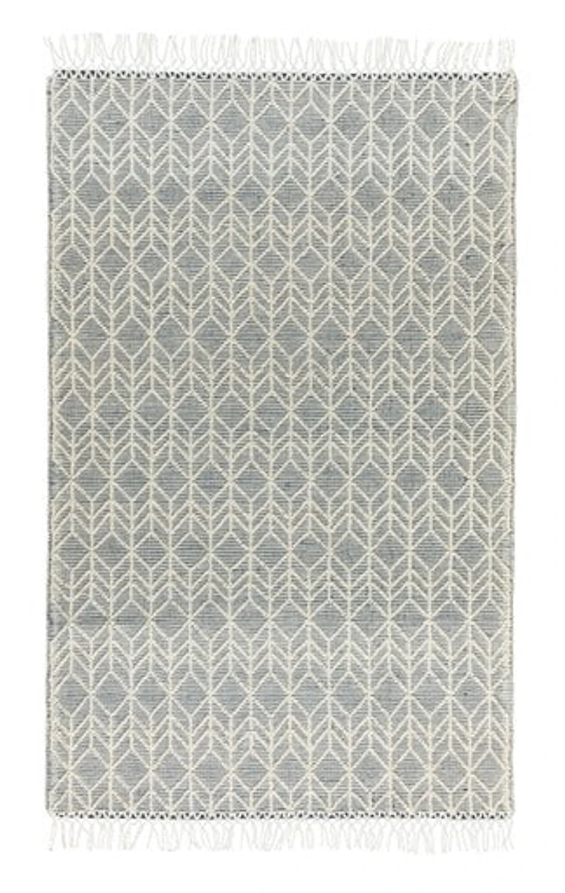 CIMO HAND WOVEN RUG IVORY/BLUE
