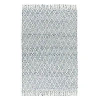 LABIN HAND WOVEN RUG TEAL/SILVER
