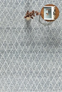 LABIN HAND WOVEN RUG TEAL/SILVER