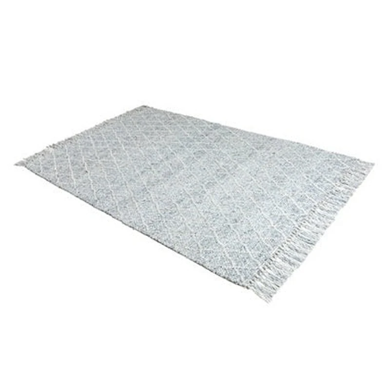 LABIN HAND WOVEN RUG TEAL/SILVER