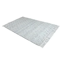 LABIN HAND WOVEN RUG TEAL/SILVER