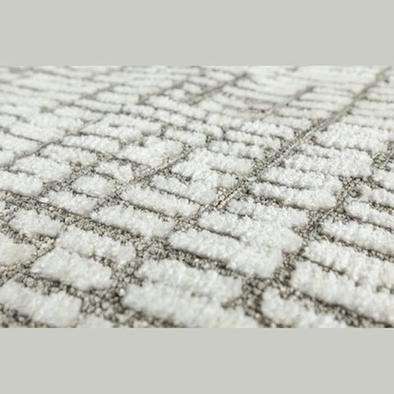 Milton Machine Woven Rug - Ivory/Grey
