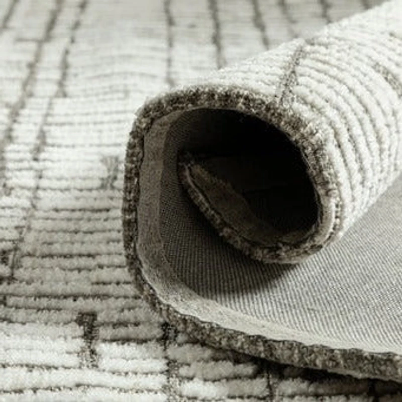 Milton Machine Woven Rug - Ivory/Grey