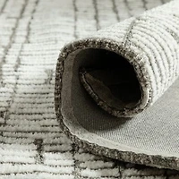 Milton Machine Woven Rug - Ivory/Grey