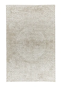 MILTON MACHINE WOVEN RUG TAUPE/IVORY