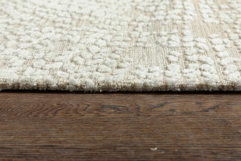 MILTON MACHINE WOVEN RUG TAUPE/IVORY