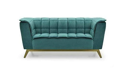 Allister Velvet Loveseat-Green