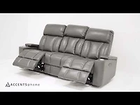 Aviator Leather Gel Power Recliner Chair - Black