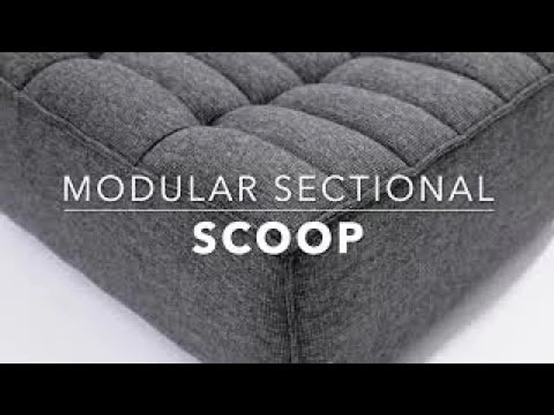 Floor Model Scoop Corner Seat - Grey/Blue