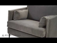 Nico Fabric Loveseat - Grey