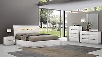 Zoe White Glossy King Storage Bed
