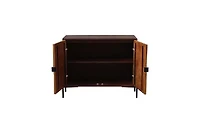 FITNIA SOLID WOOD WITH SUNBURST PATTERN 2 DOOR SIDEBOARD