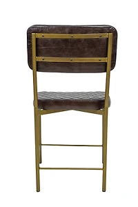 Vega Dining Chair Genuine Leather Seating - Tan